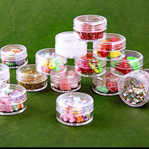 60-Piece 5ml Clear Plastic Cosmetic Sample Jars for Makeup