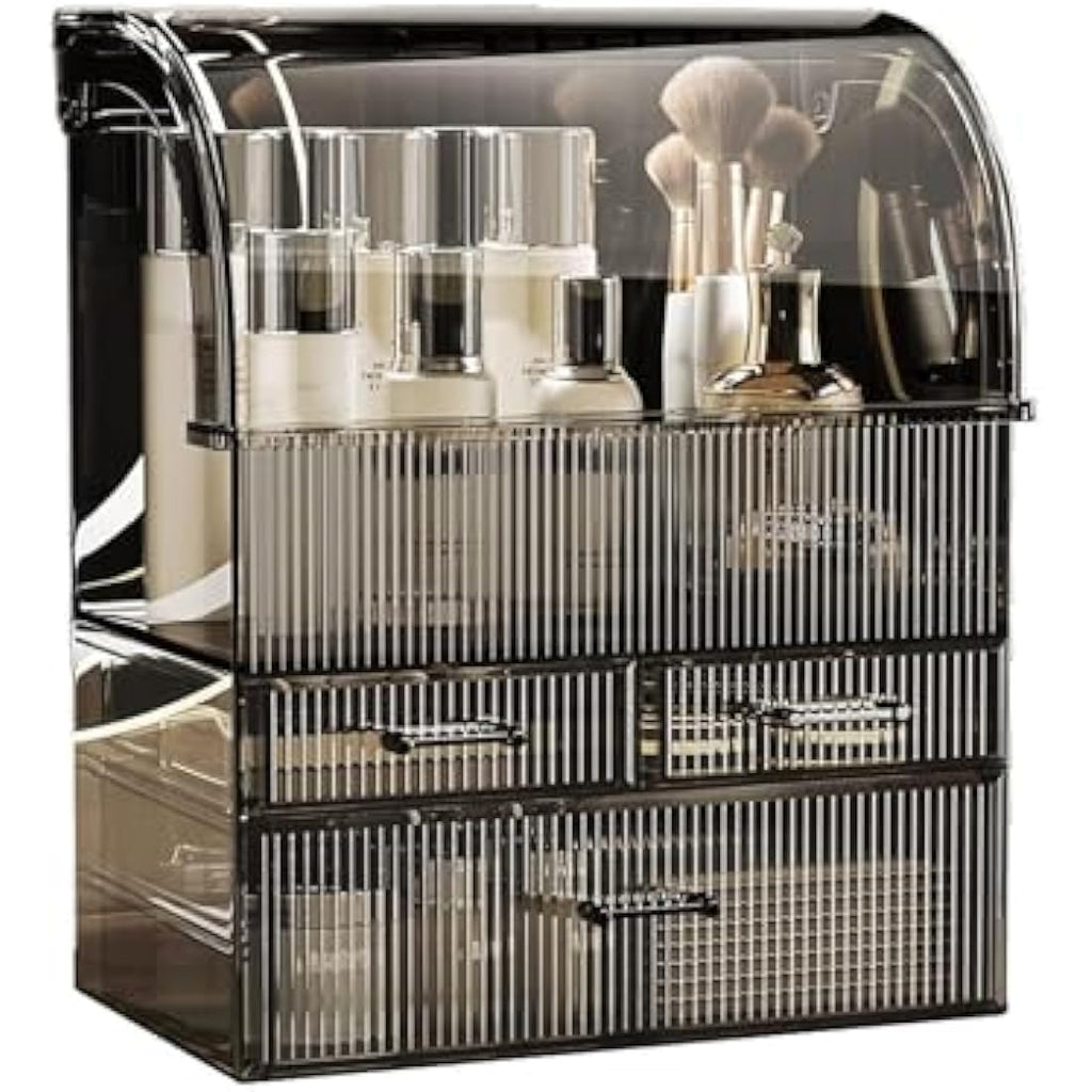 SIOOUI Acrylic Makeup Organizer | XL Waterproof Cosmetic Storage Case