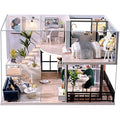 CUTEBEE DIY Wooden Dollhouse Miniature Kit with Music & LED – 1:24 Scale