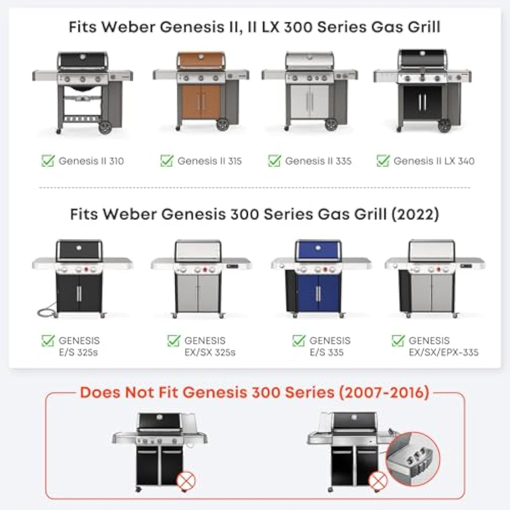 Onlyfire Nonstick Ceramic Griddle for Weber Genesis II 300 Series Grills