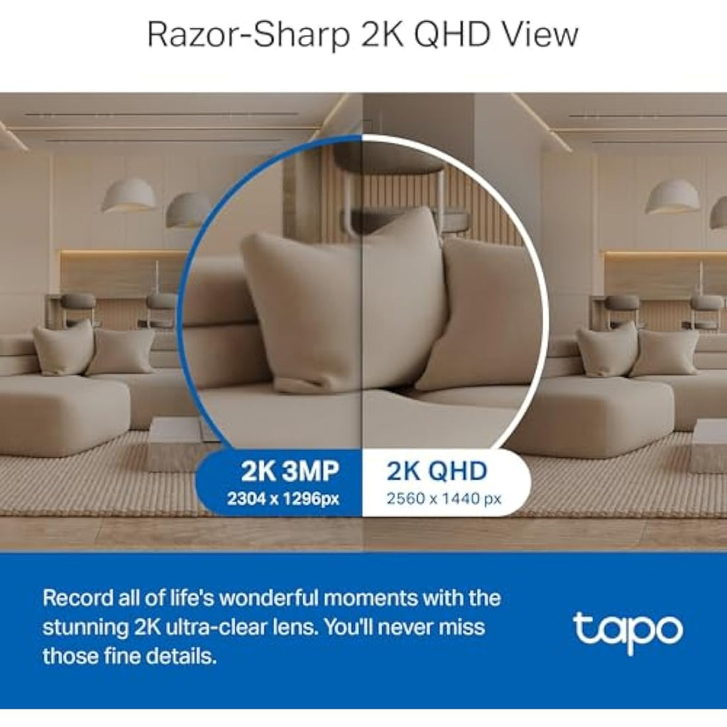 Tapo C220 2K QHD Indoor Security Camera | 360° Pan/Tilt AI Baby Monitor