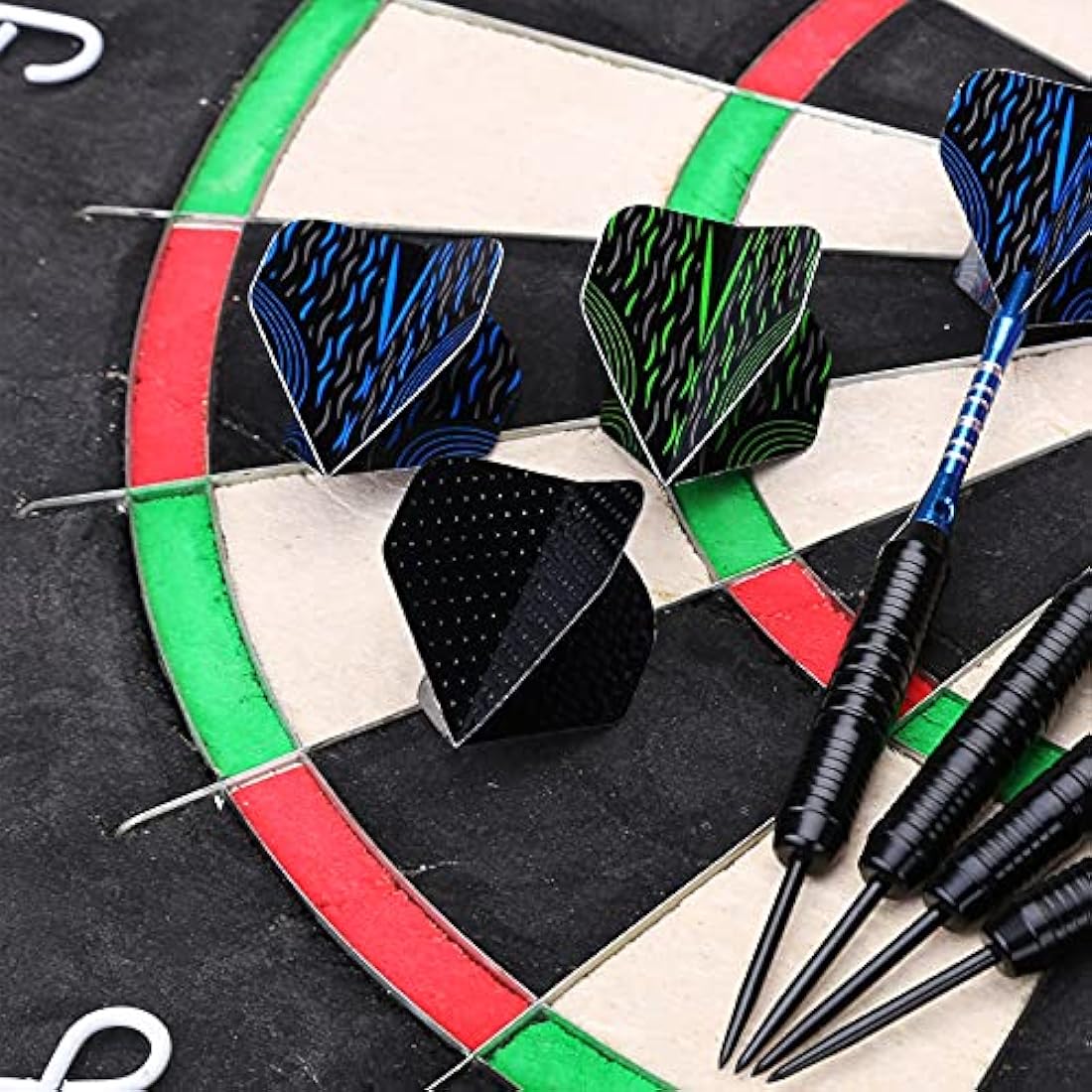 DARTSPACE 12 Pack Steel Tip Darts Set | 22-24g Professional Metal Darts
