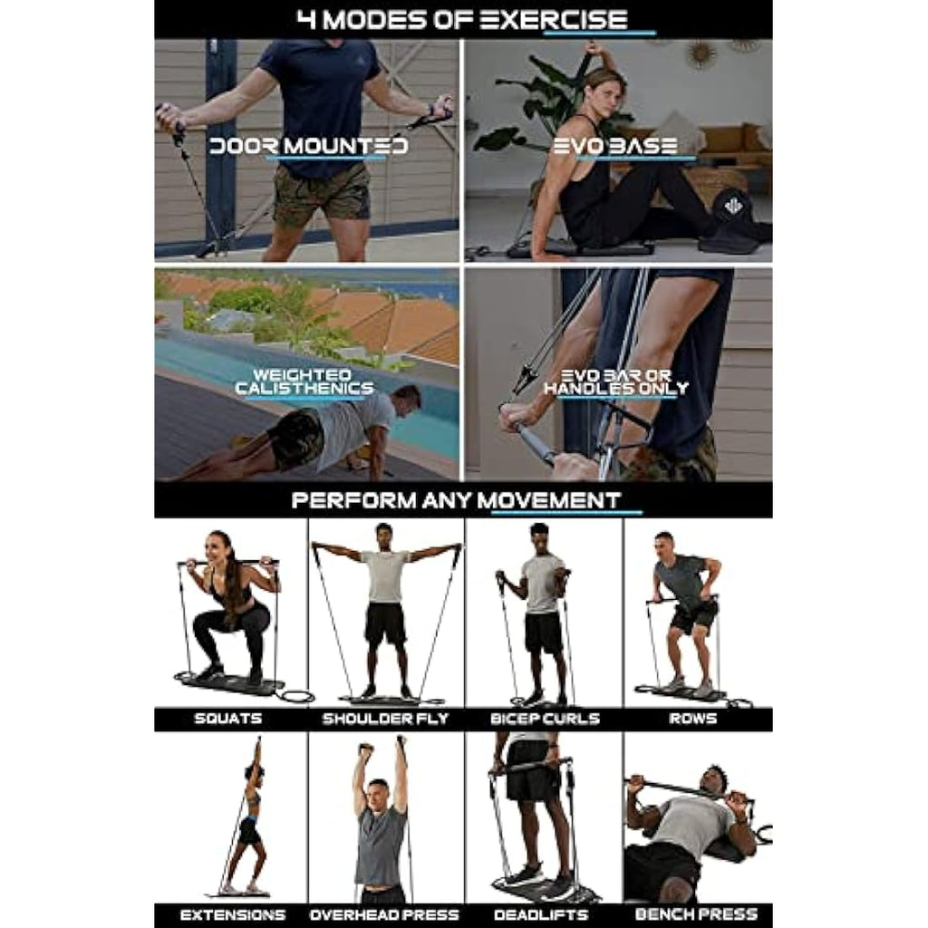 EVO Gym Tragbares Home Gym – All-in-One Krafttraining mit Widerstand