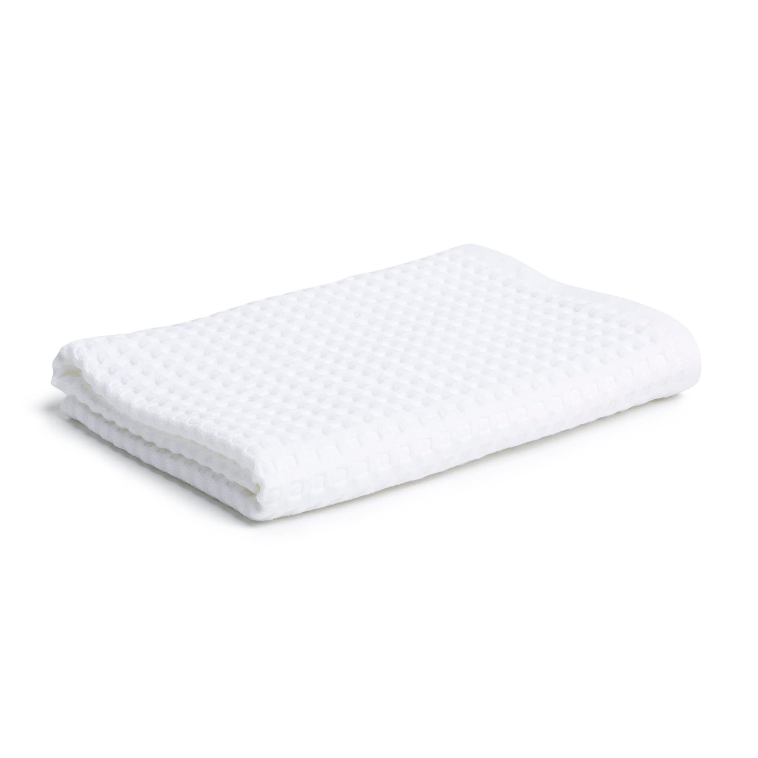 Möve Piquée Cotton Bath Towel – Snow White, Quick-Dry & Absorbent