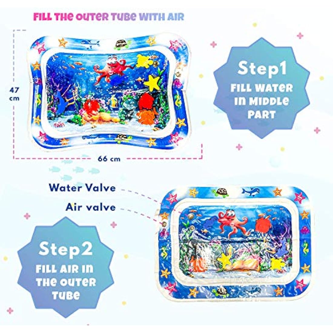 Inflatable Tummy Time Water Mat – Sensory Baby Play Mat