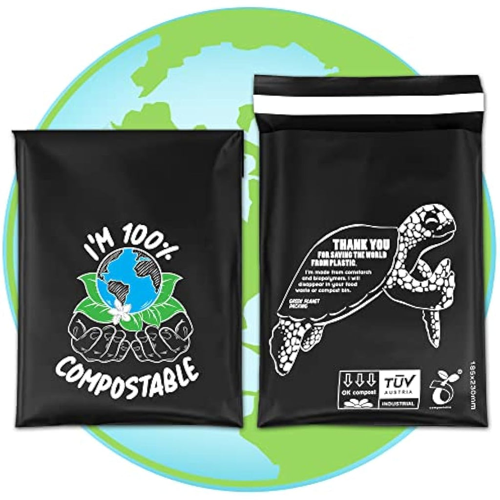 Compostable Mailing Bags | 10x14" Cornstarch Mailers | 50PK