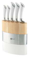 Richardson Sheffield Fusion 5 Piece Knife Block Set | White Stainless Steel