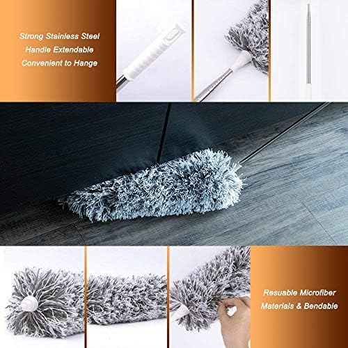 Microfiber Feather Duster | 100" Extendable Stainless Pole