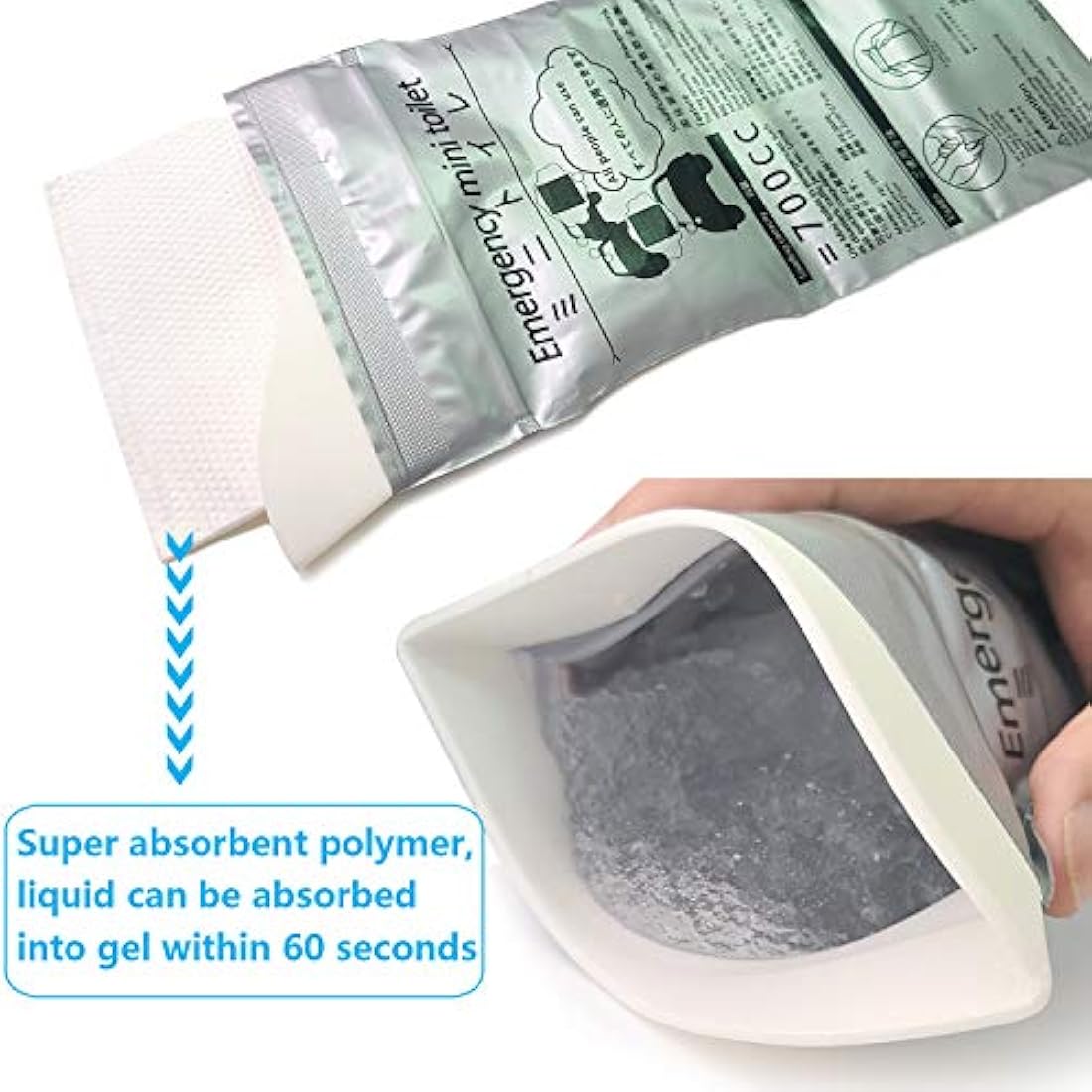Alled Disposable Urine Bags | 700ml Leak-Proof Portable Emergency Pee Bags