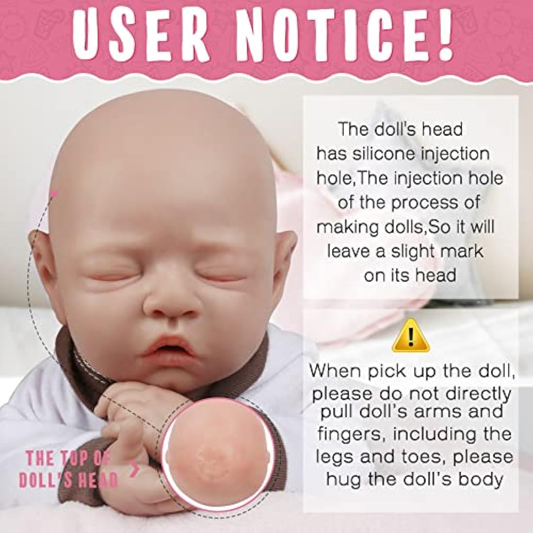 Vollence 18 Inch Full Silicone Reborn Baby Doll – Realistic Sleeping Girl