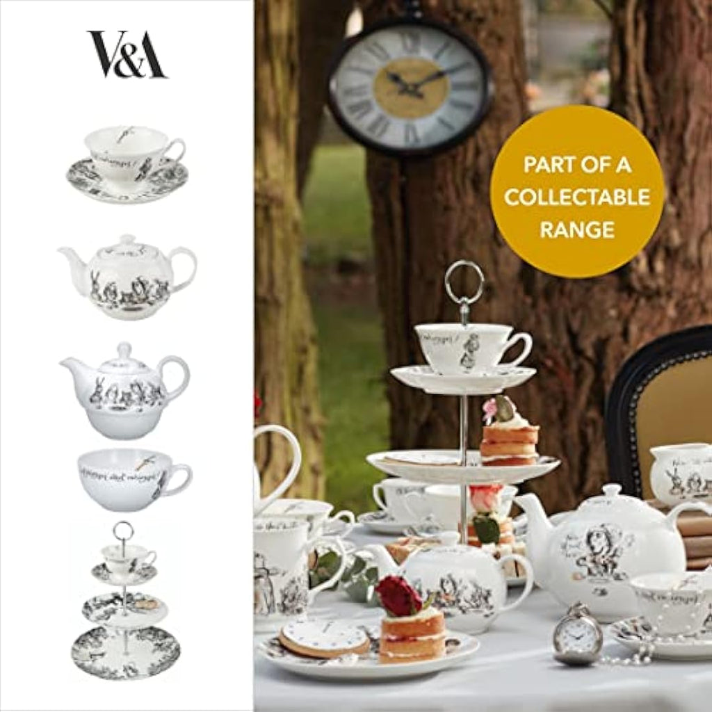 V&A Alice In Wonderland 3-Tier Cake Stand | Fine China Serving Set
