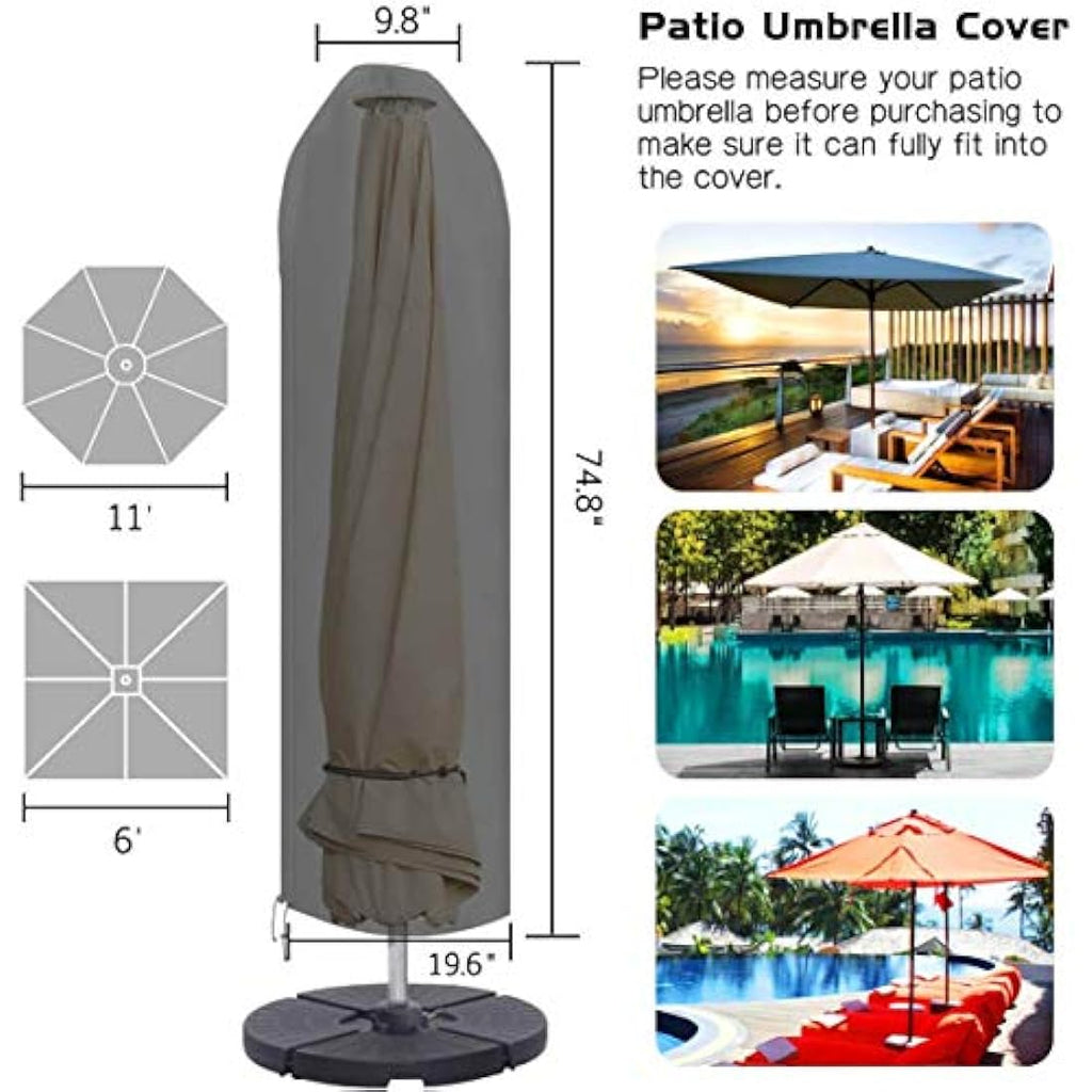 Patio Plus Parasol Cover – 600D Oxford Waterproof Garden Umbrella Cover