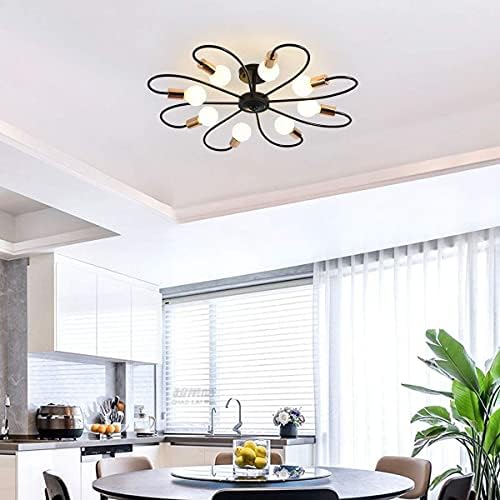 Jolof Store 8-Light Sputnik Chandelier – Modern Metal Semi Flush Mount