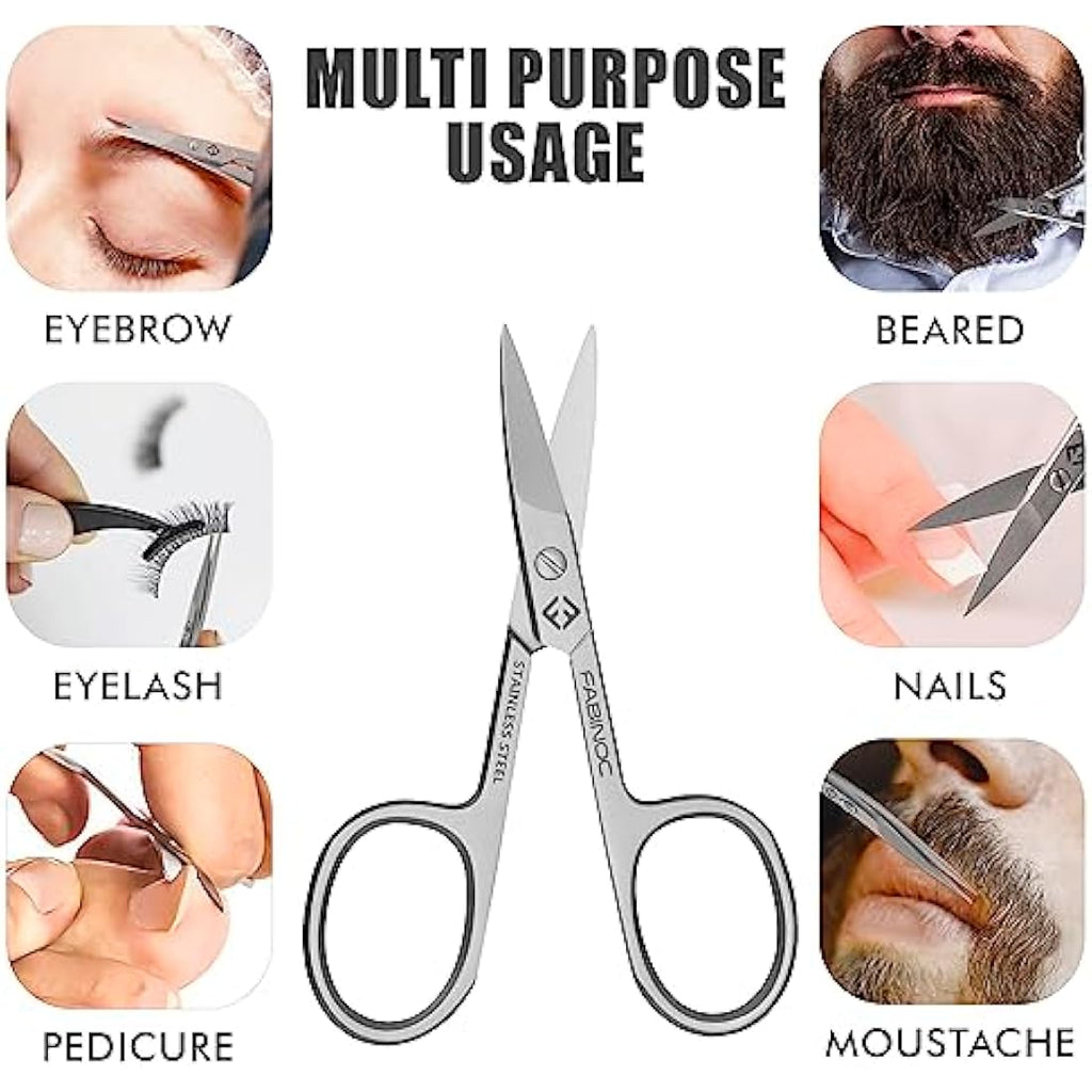 FABINOC Curved Nail Scissors - German Stainless Steel Grooming Tool
