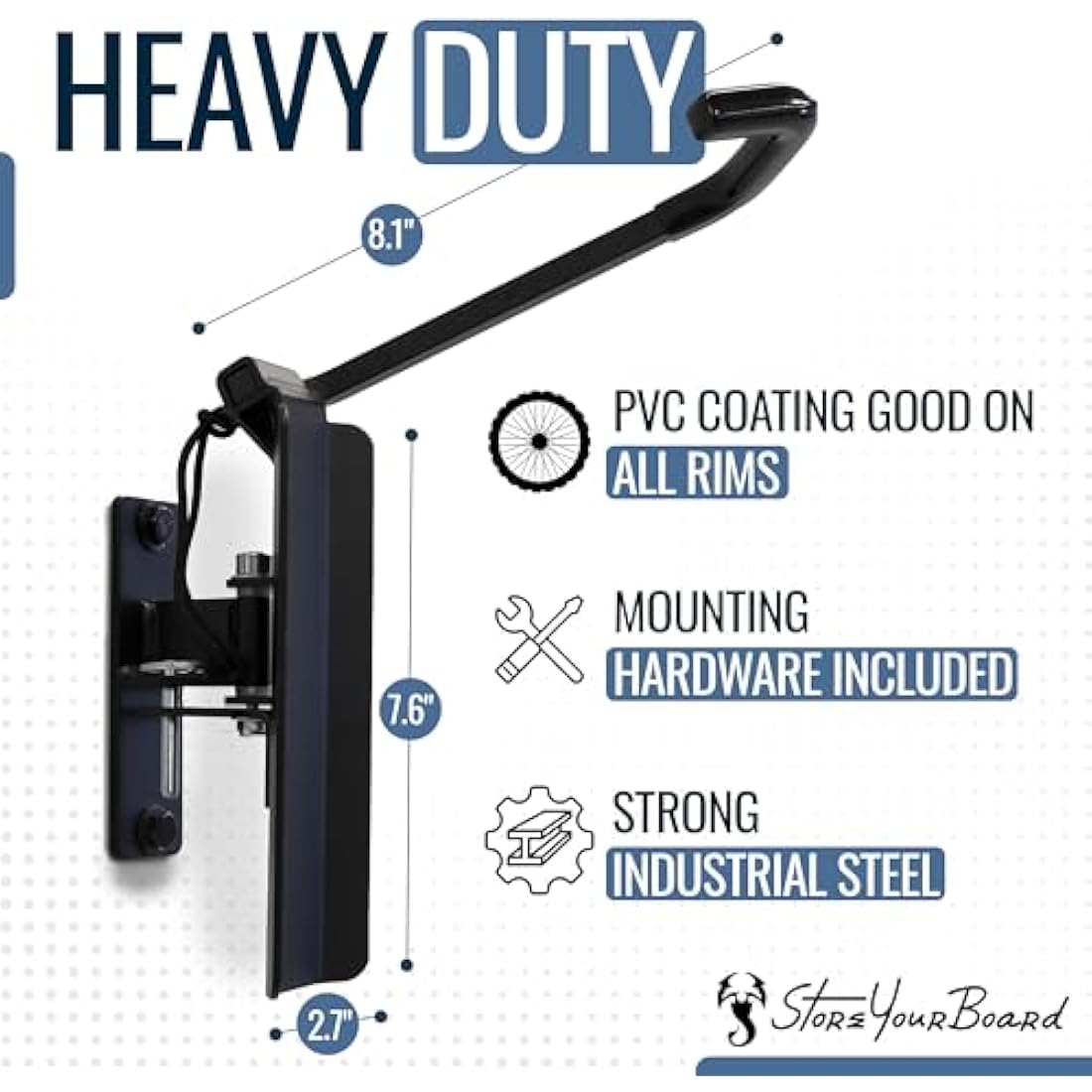 StoreYourBoard 4-Bike Swivel Rack – Wall Mount Garage Storage