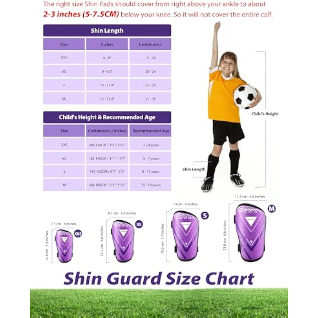 AirsFish Kids Football Shin Pads with Ankle Protection | CE Certified