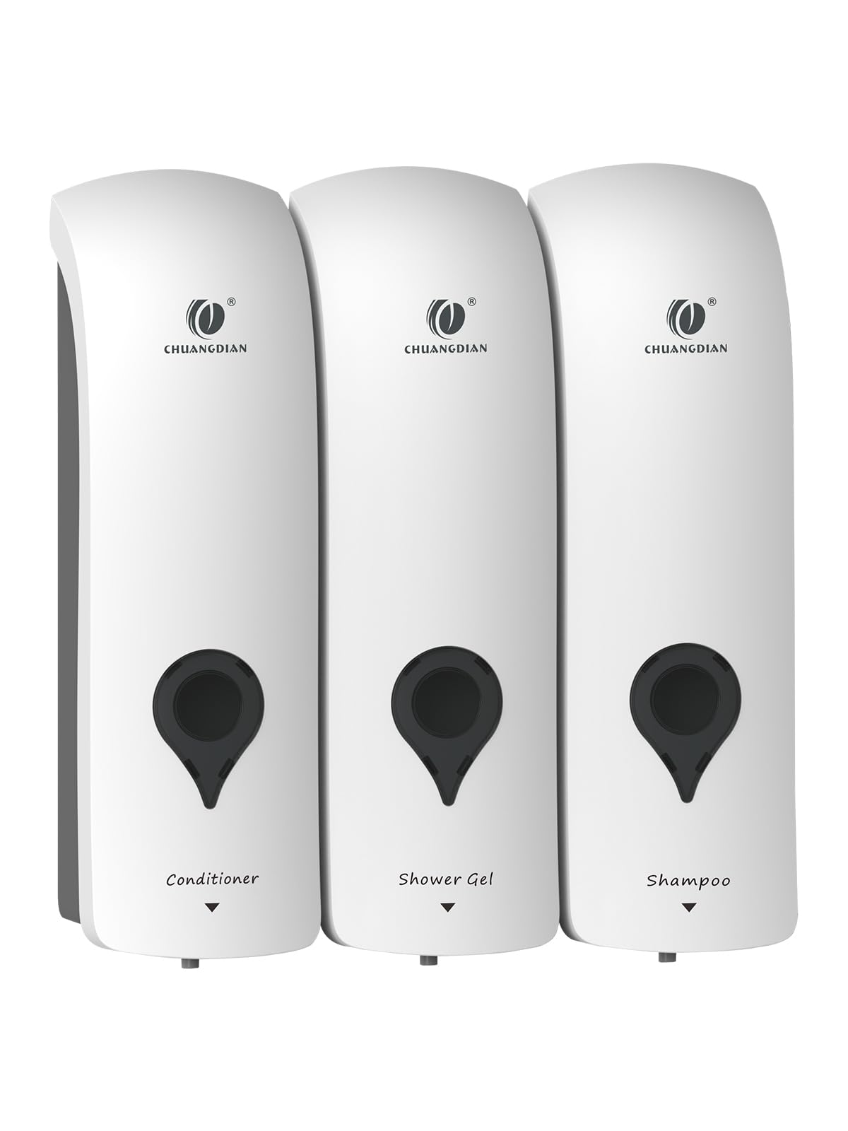 Triple Shower Gel Dispenser | Wall Mounted No Drill 3-in-1