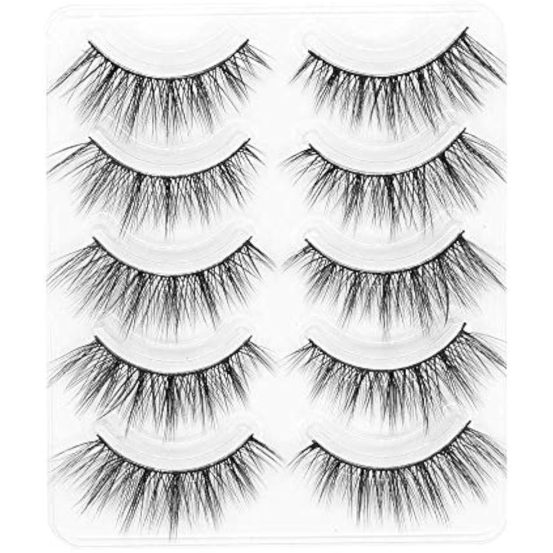3D Faux Mink Eyelashes – Natural Fluffy Reusable Lashes 5 Pairs
