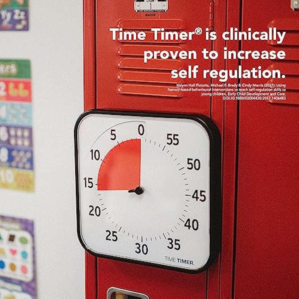 Time Timer Visual Countdown Clock | 60-Minute ADHD Learning Tool, White