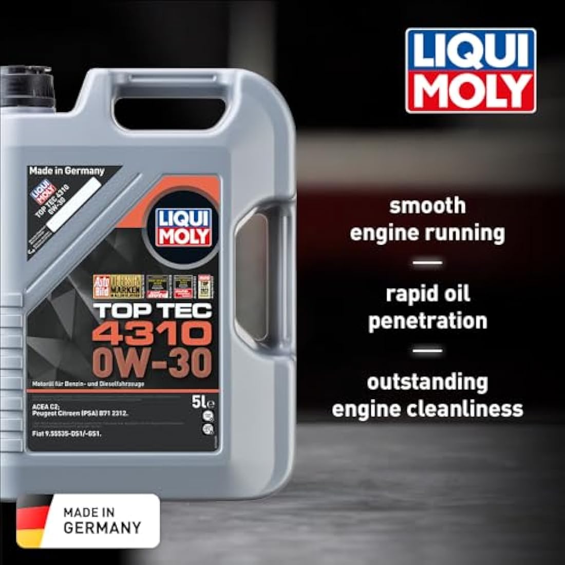 Liqui Moly Top Tec 4310 0W-30 Motor Oil | 5L Synthetic Engine Oil