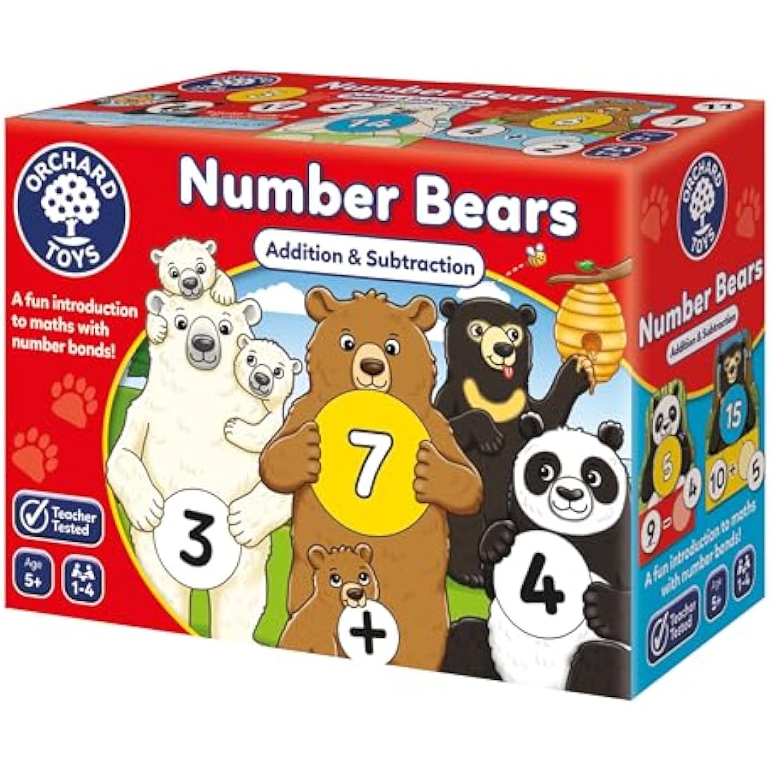 Orchard Toys Number Bears: Addition & Subtraction Math Board Game