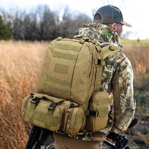 55L Military Tactical Backpack | Molle Hiking Rucksack