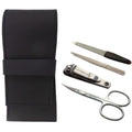 Tenartis Men's 4-Piece Genuine Leather Manicure Set – Made in Italy