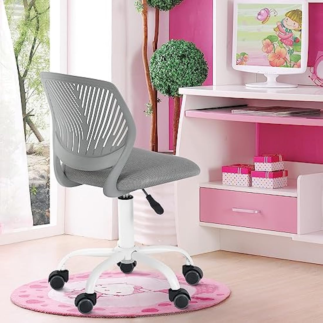 FurnitureR Ergonomic Kids Study Chair - Swivel Adjustable Desk Chair