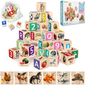 QUOKKA Wooden ABC Blocks – Montessori Alphabet & Number Learning Toys