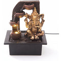 Ganesha Indoor Water Fountain with LED Light - 25cm