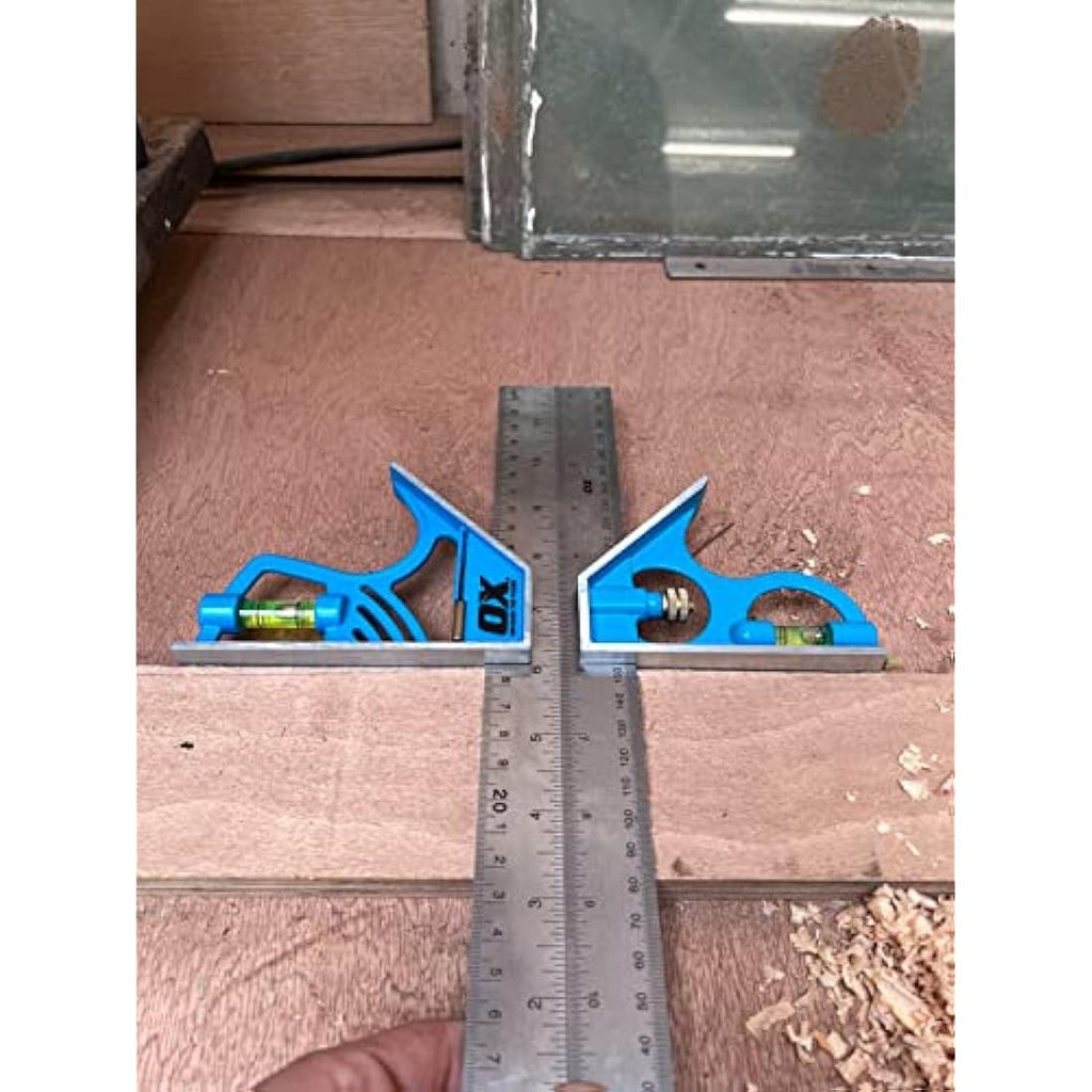 OX Pro Magnetic Combination Square 300mm / 12in - Precision Steel Tool
