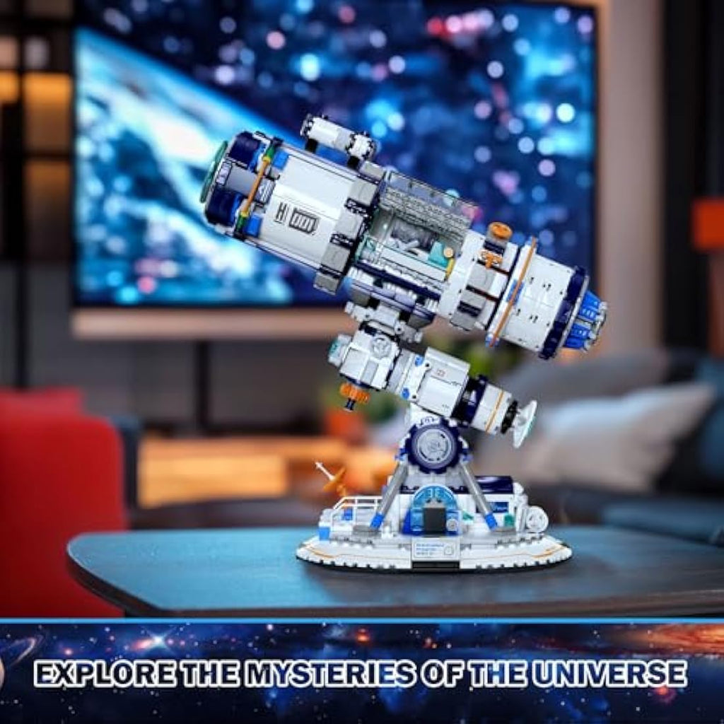 JMBricklayer Space Telescope Building Set with Lights - 995PCS Model Kit