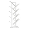 HOOBRO 9-Tier Tree Bookshelf | Tall Floor Standing Bookcase, White