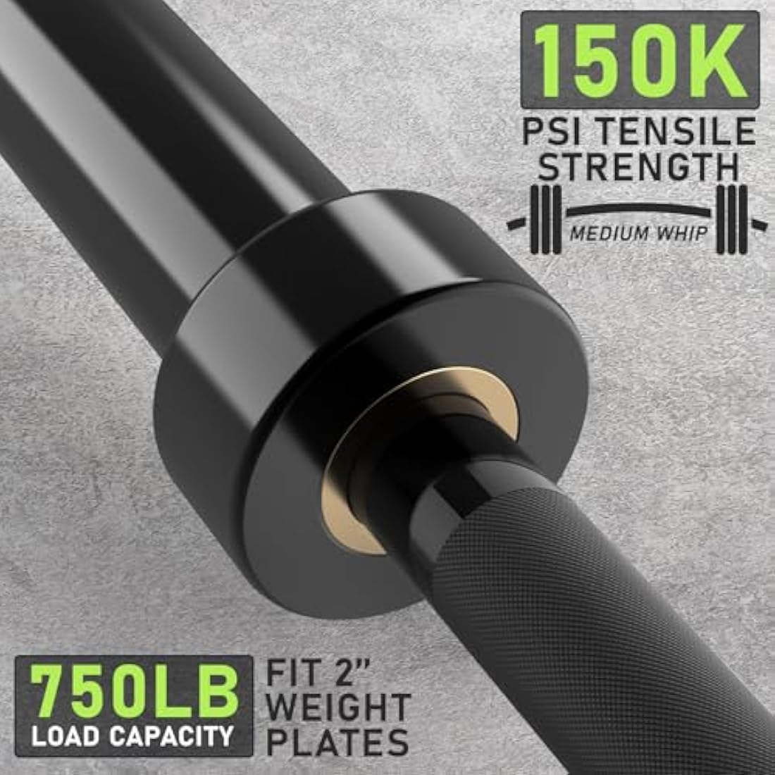 PhysKcal Olympic Barbell – 15kg/20kg Steel Multipurpose Weightlifting Bar