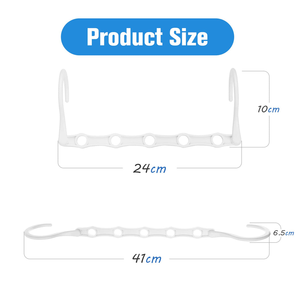 Rainberg Space Saving Hangers - Magic Clothes Hangers, Coat Hangers, Wardrobe Space Saver Pack of 12, White - image 3