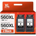 HALLOLUX PG-560XL Black Ink Cartridges for Canon Pixma TS5350 (2-Pack)