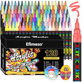 Efimeso 120 Color Acrylic Paint Pens | 0.7mm Extra Fine Tip Markers