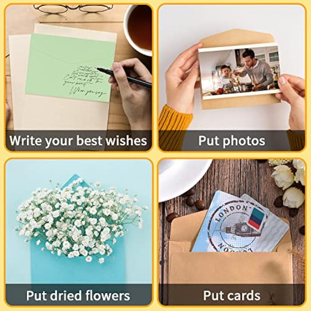 60 Pcs Mini Colored Envelopes – Tiny DIY Cardboard Envelopes