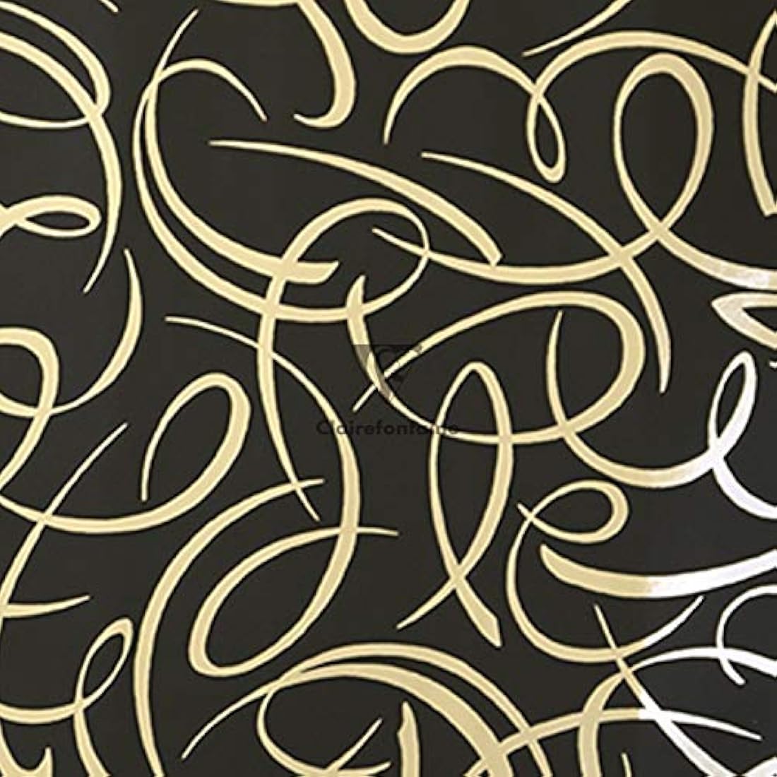 Clairefontaine Geometric Gift Wrap - 10 Rolls Black & Gold Premium 80g Paper