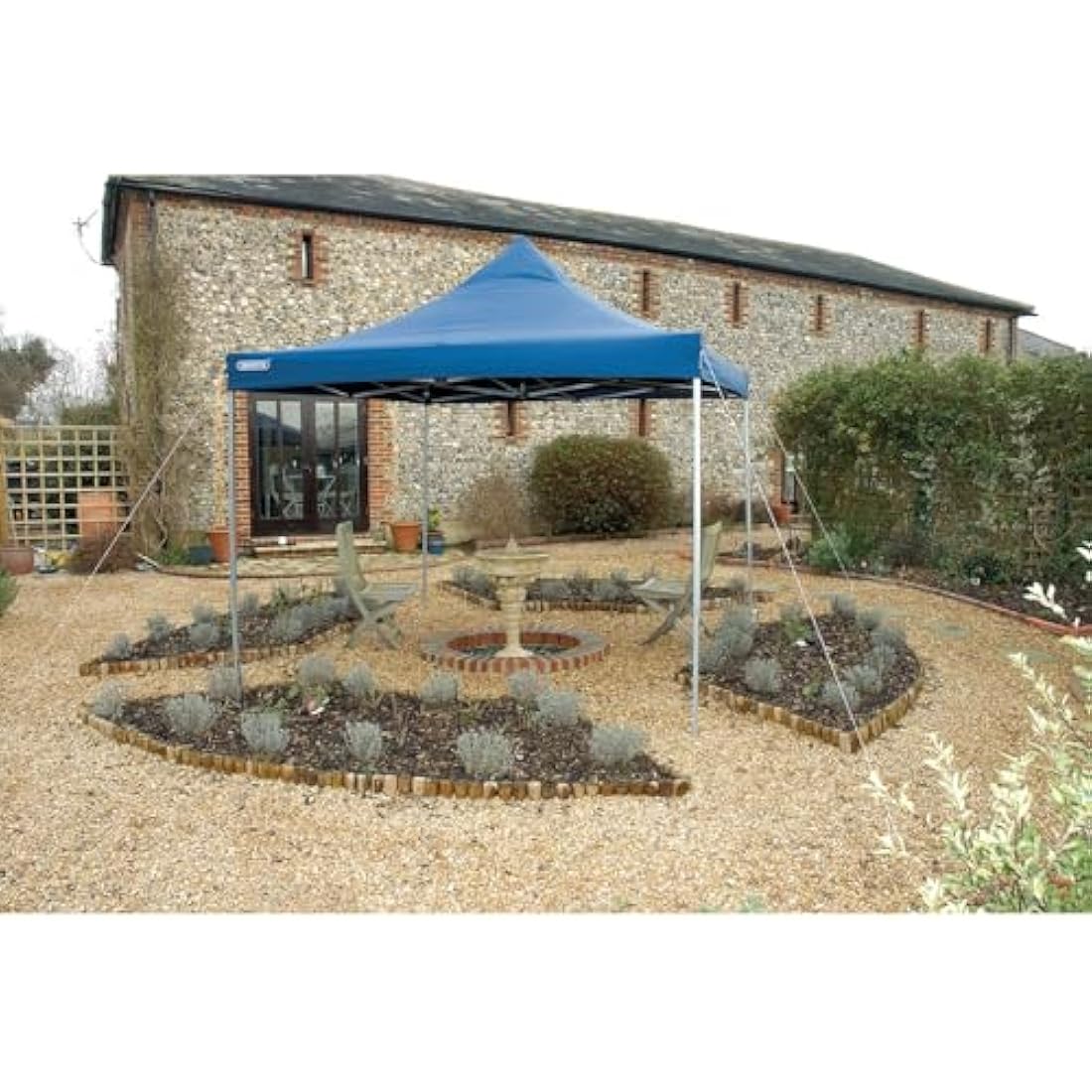 Draper 76942 Heavy Duty Folding Gazebo – 3x3m Blue Steel Frame