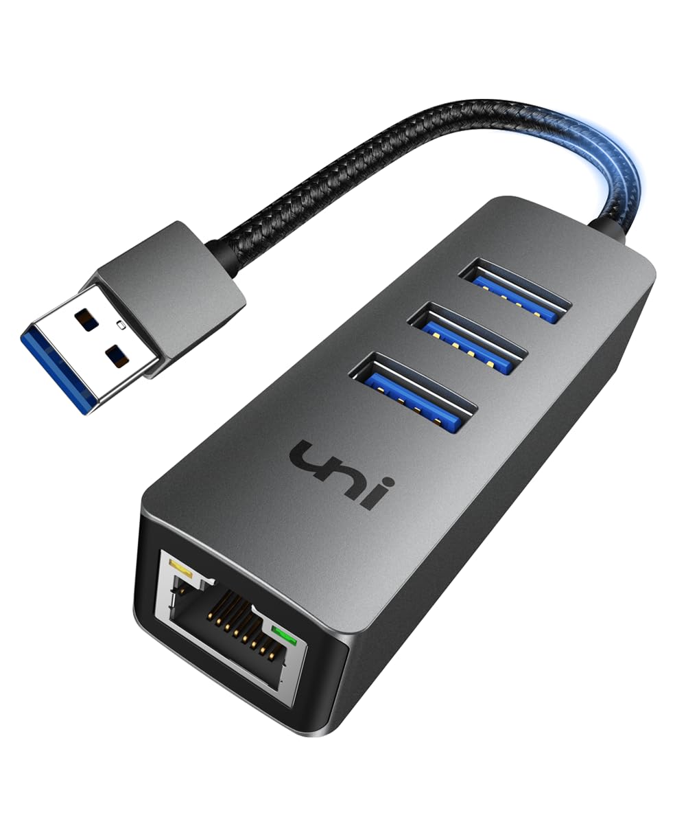 USB 3.0 Hub with 1Gbps Ethernet Adapter | RJ45 LAN Port