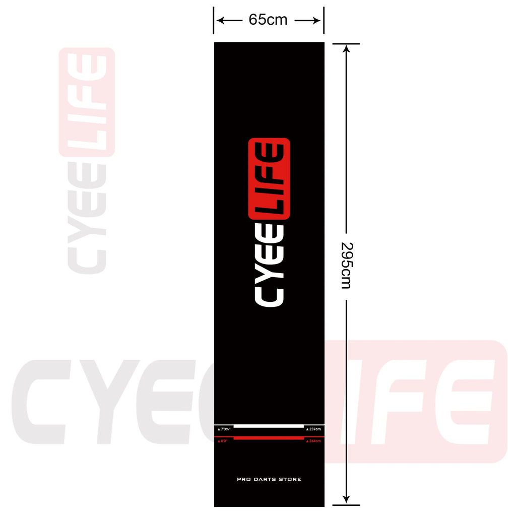 CyeeLife Dart Mat 295x65cm | Portable Dartboard Mat with Carry Bag
