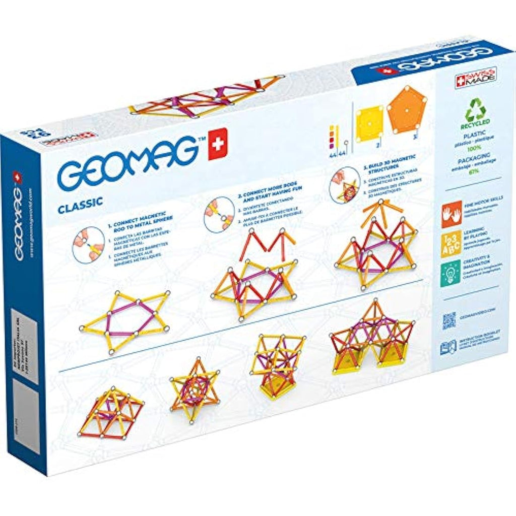 Geomag Classic Magnetic Construction Set – 93 Piece Recycled STEM Toy
