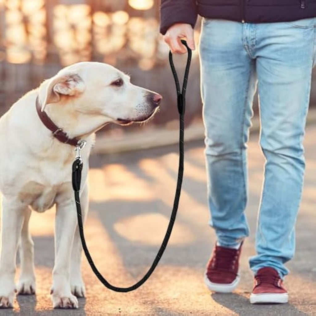 Aitodos 1.8m Reflective Rope Dog Lead | Anti-Pull Training Leash - Black