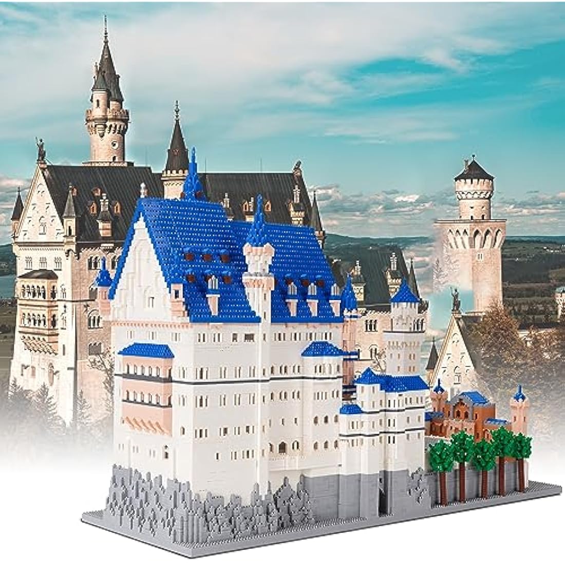 LULUFUN Neuschwanstein Castle Mini Building Block Kit | 11810 Pieces