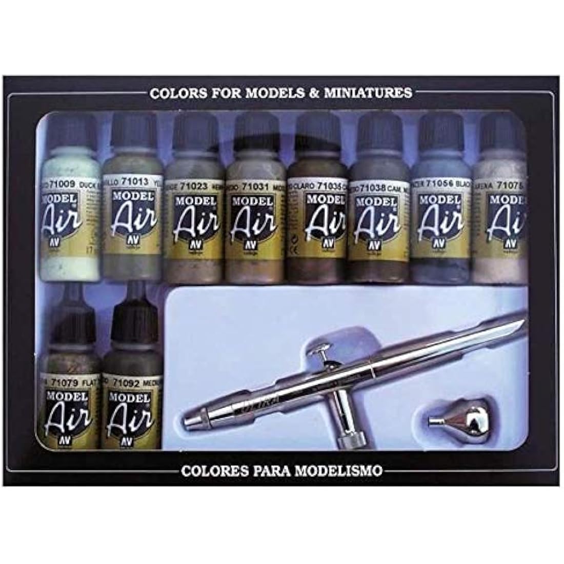 Vallejo Model Air Camo Colors Airbrush Set – 11 Piece Acrylic Paint Kit