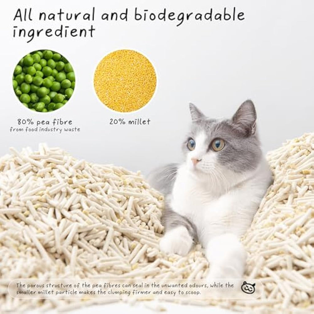 Cococat Tofu Cat Litter | Jasmine Milk Tea | Flushable & Clumping (5-Pack)
