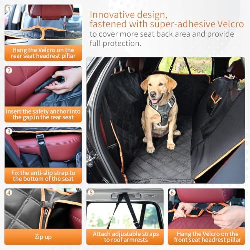 KYG Dog Car Seat Cover | Waterproof XL Dog Hammock for SUV & Trucks