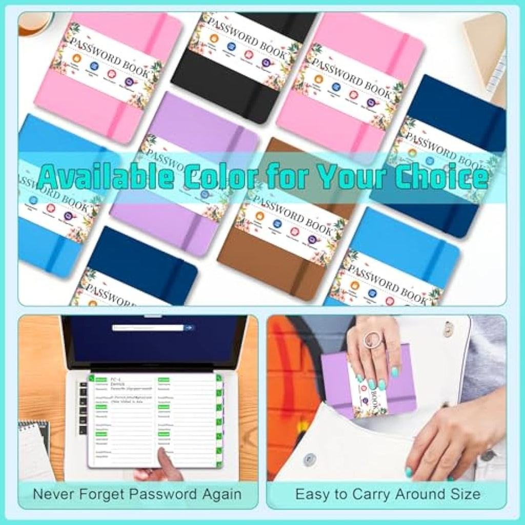 Jolof Store Password Keeper Journal - Website Login Tracker, Purple