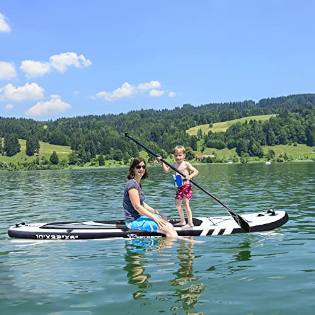 TIGERXBANG Inflatable Stand Up Paddle Board with Kayak Seat & Camera Mount